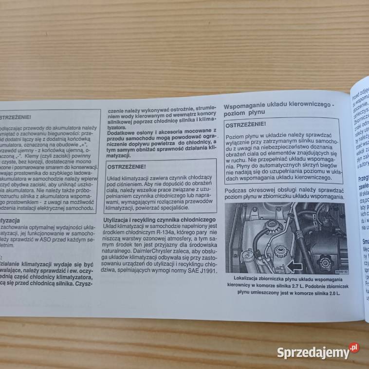 Chrysler Sebring Instrukcja obsługi Koszalin sprzedam