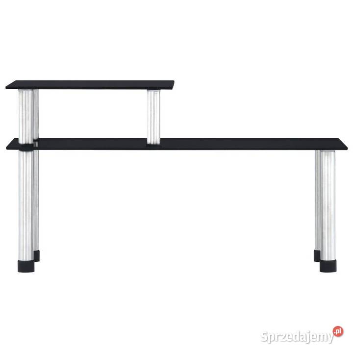 vidaXL Półka kuchenna czarne hartowane szkło