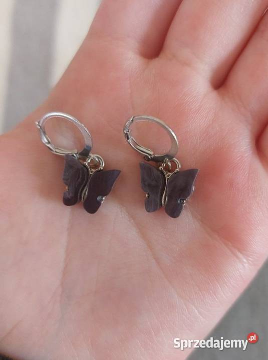 Kolczyki motylki czarne JEWEARILY śląskie Częstochowa