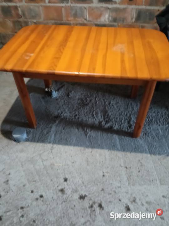 Stół drewniany rozkładany plus krzesla Konin sprzedam
