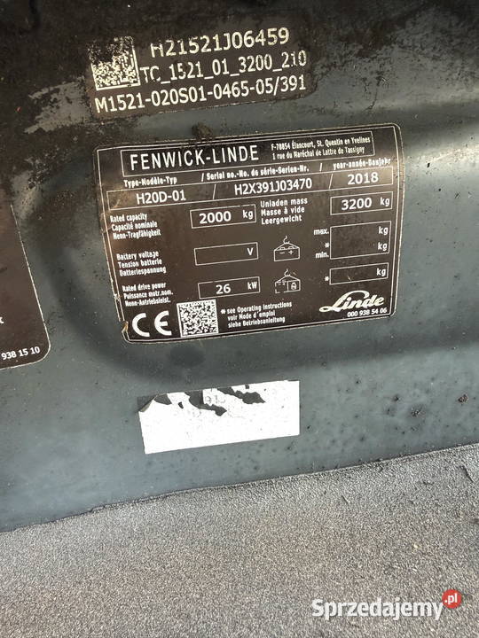 wózek widłowy LINDE H20D EVO Triplex 460m Wózki widłowe