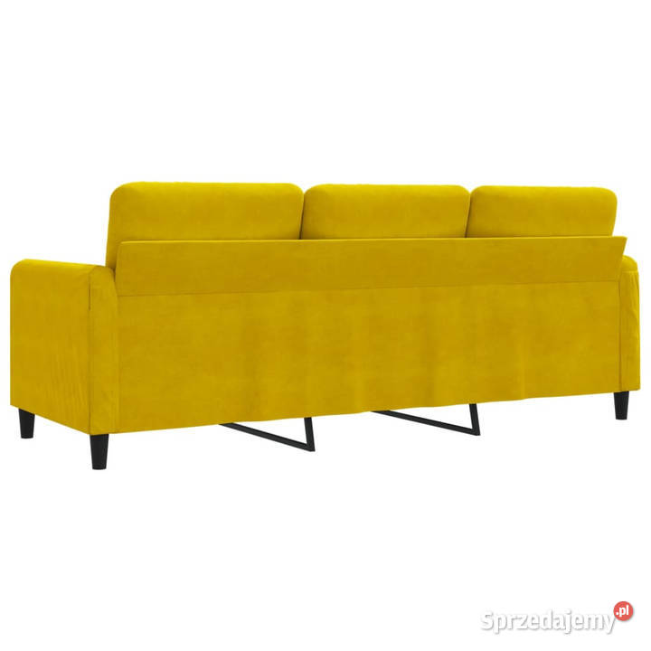 Sofa 3osobowa żółty 180 tapicerowana aksamitem Warszawa