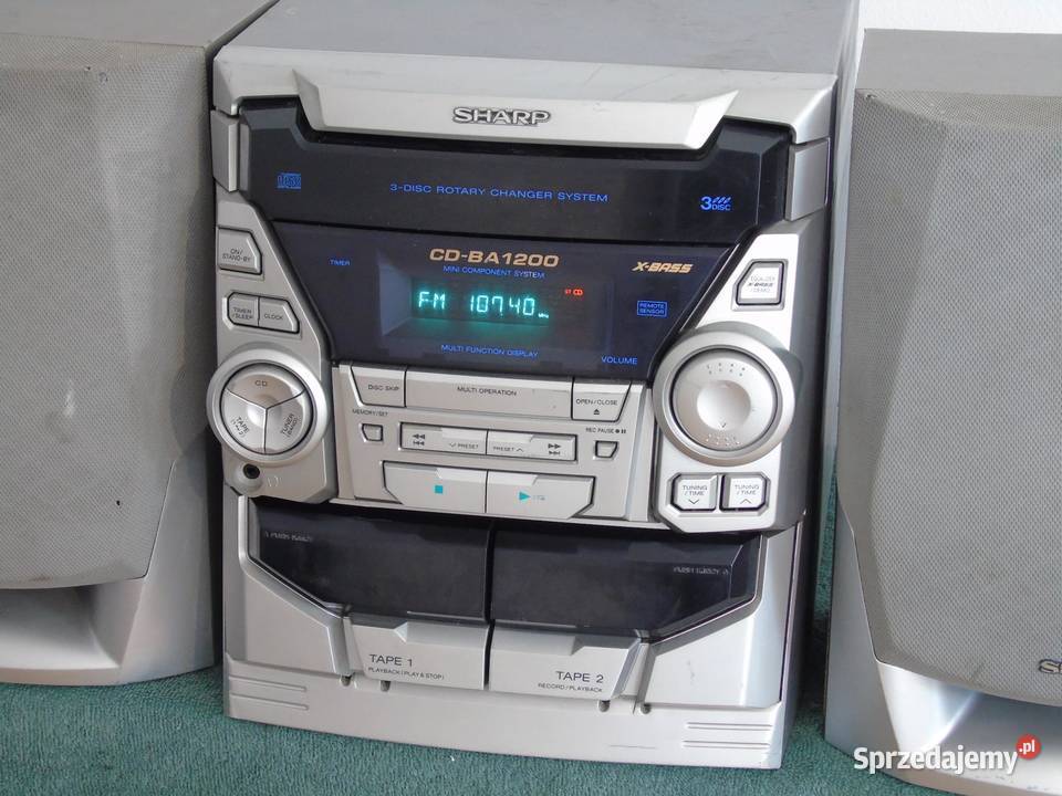 Japońska wieża SHARP kolumny Radio CD mocna Jasło
