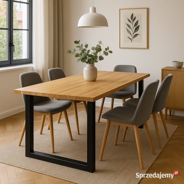 Stół Dębowy Prostokątny 200 100 75 Łączony Stoły