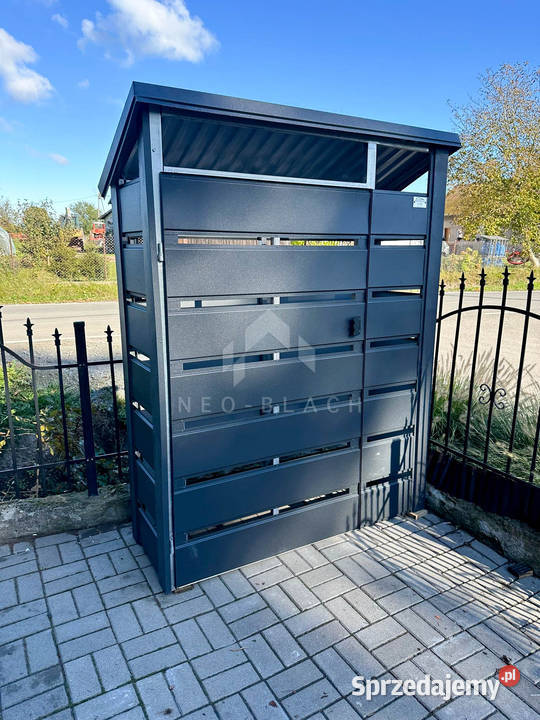 Wiata Śmietnikowa 130x40 Antracyt Dach spad w