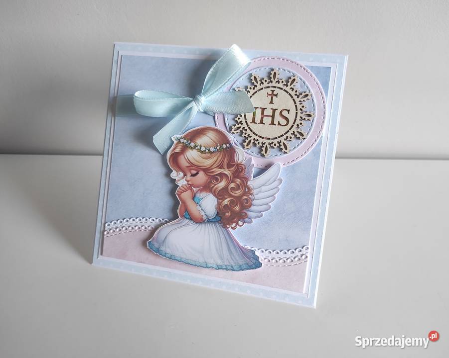 Kartka ręcznie robiona na Komunię Świętą łódzkie Łódź