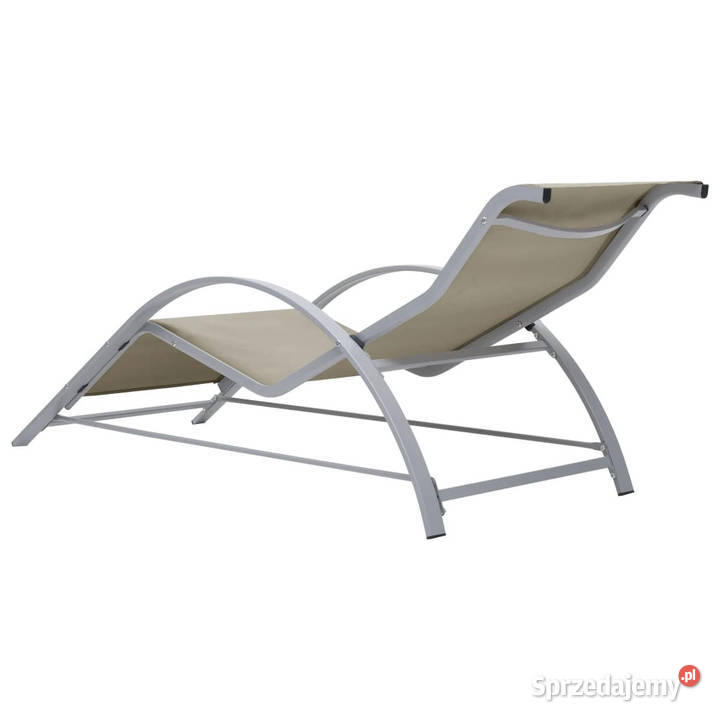 Leżaki ze stolikiem 2 aluminium kremowe WM310536 Ogród Warszawa