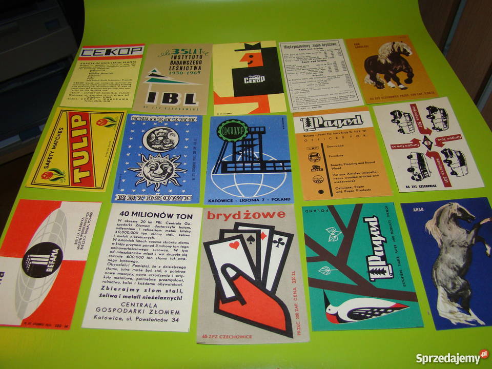 Etykiety zapałczane PRL ok 550 sztuk Mielec