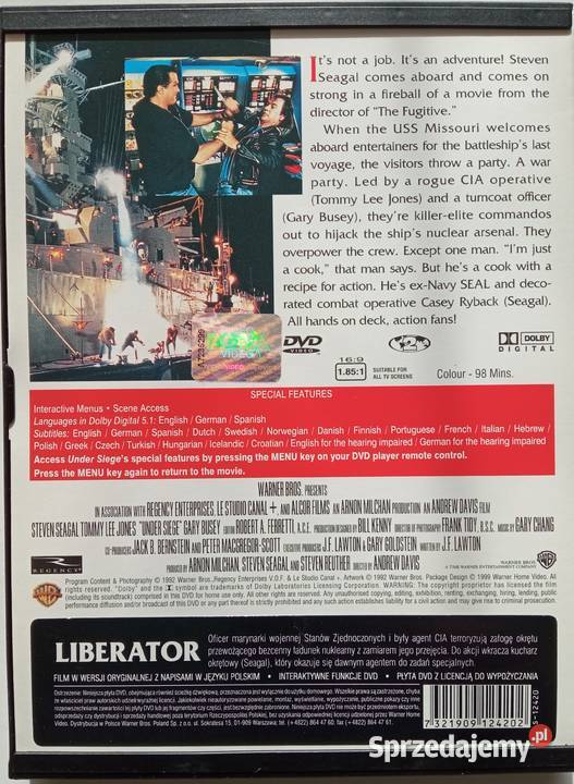 Liberator DVD Steven Seagal Tommy Lee Jones