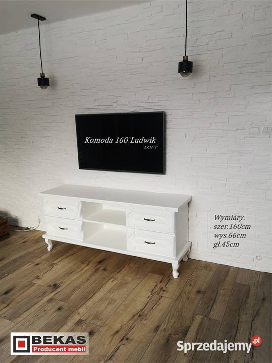 Śliczna Biała Witryna 90 Dębowa Noga LUDWIK Białystok