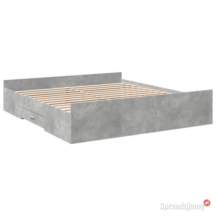 Rama łóżka z szufladami szarość betonu 180x200 mazowieckie Warszawa sprzedam