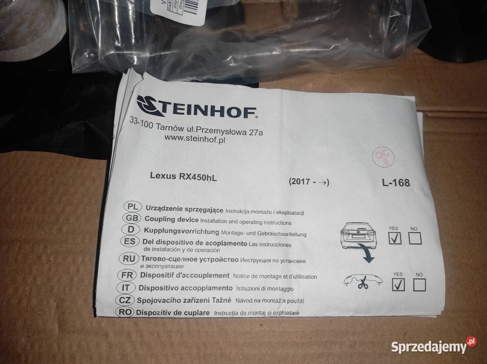 hak holownicy Lexus RX 450 HL 2015