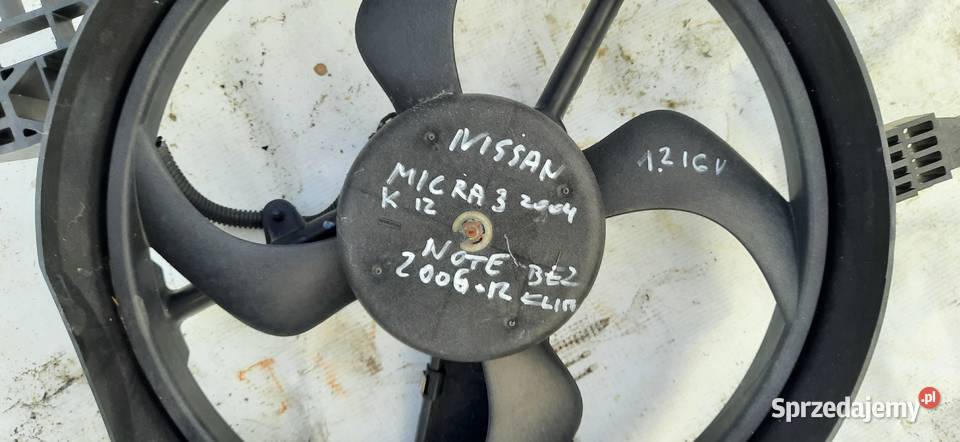 NISSAN MICRA 3K12 NOTE 12 16V WENTYLATOR Siechnice