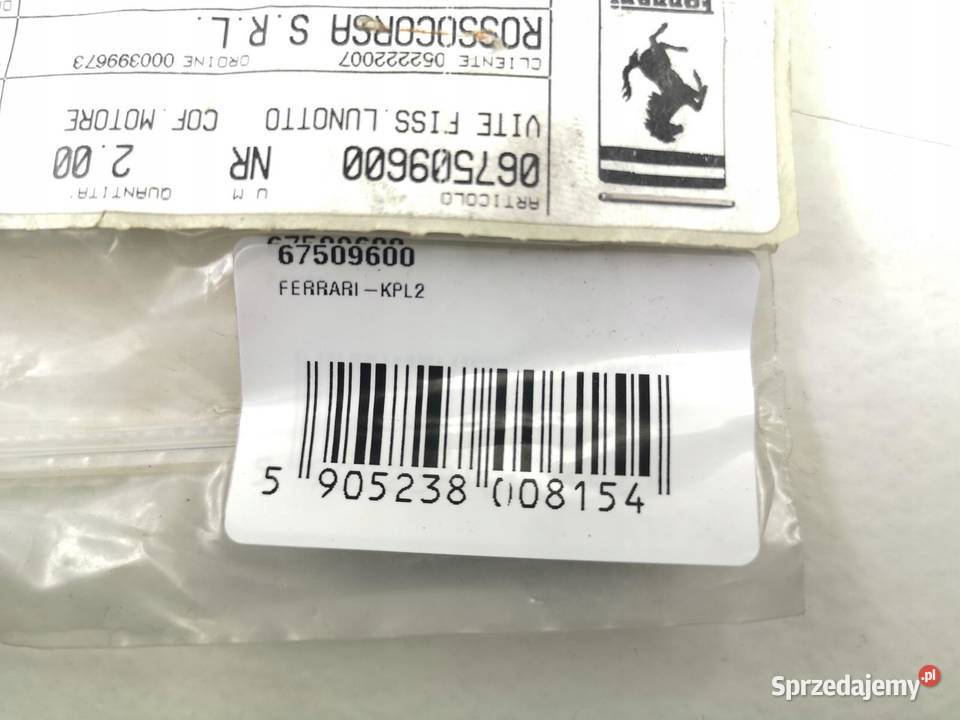 ŚRUBY SZYBY TYŁ FERRARI 360 430 488 F430 Części montażowe