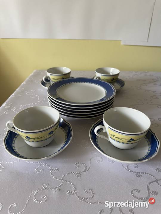 Serwis TCM Porcelana Niemiecka BiałoNiebieska 14 biały Czerwionka-Leszczyny