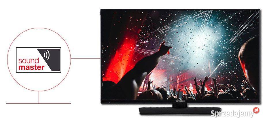 TV LED Smart 32 cale "Hitachi" z DVB-T2 i pilotem