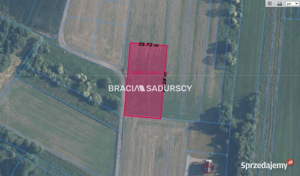 Grunt na sprzedaż 2500m2 Wołowice 70m