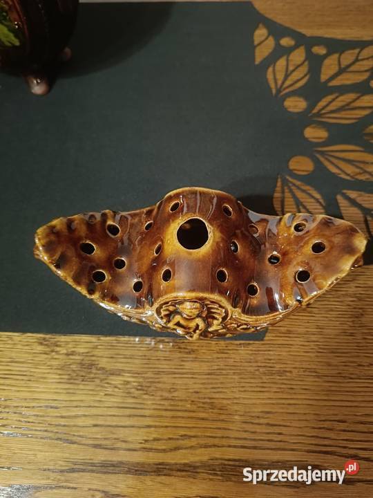 Ikebana fajans naczynie misa żardiniera PRL