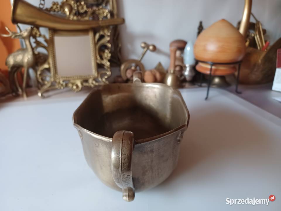 Piękna mosiężna żardiniera Gilde Poznań