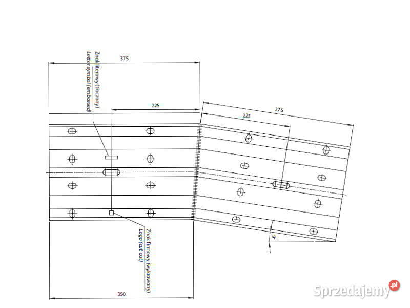 Łącznik ukośny prowadnicy B do barier