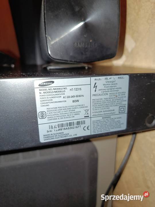 Sprzedam kino domowe samsaung HTTZ315 Elektronika Inowrocław