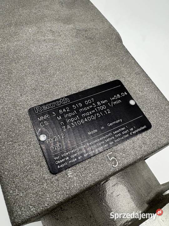 Rexroth 3 842 519 007 Grearbox Warszawa