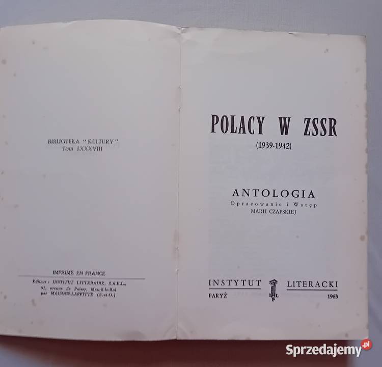 Antologia Polacy w ZSRR 1939 1942 Instytut Antyki, Sztuka, Kolekcje Koźminek