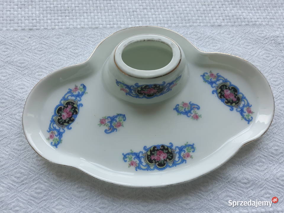 zabytkowy porcelanowy damski kałamarz antyk cudo Gdańsk