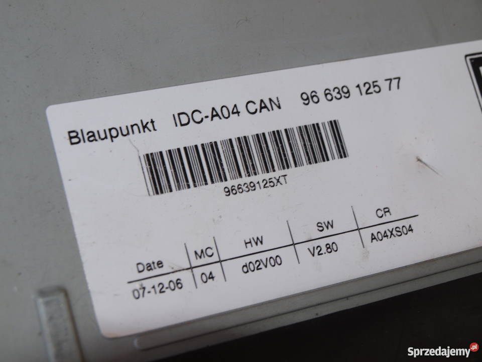 Citroen C3 C4 C5 Berlingo radio zmieniarka CD panele sterowania, przełączniki Kalisz
