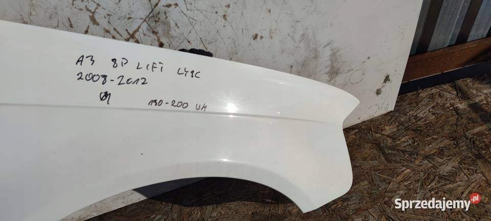 BŁOTNIK PRAWY PRZÓD AUDI A3 8P LIFT LY9C 0812 śląskie Przystajń