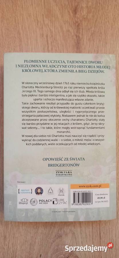 Królowa Charlotta Julia Quinn Shonda Rhimes sprzedam