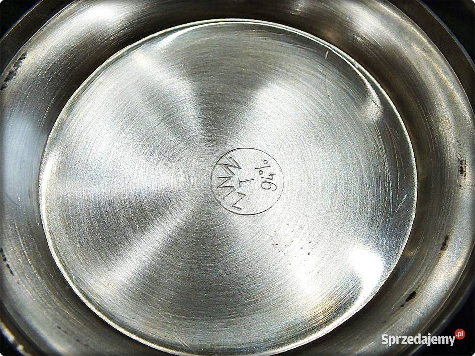 Kufel niemiecki Hopfen und Malz z cynową Porcelana i szkło Żary