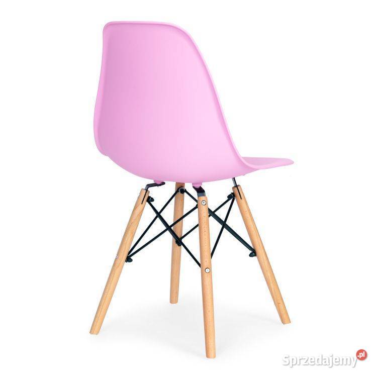 Zestaw czterech krzeseł do salonu jadalni Różowe Bielsk Podlaski