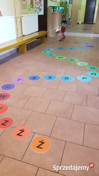 Gąsienica Alfabet gry korytarzowe naklejki Bydgoszcz