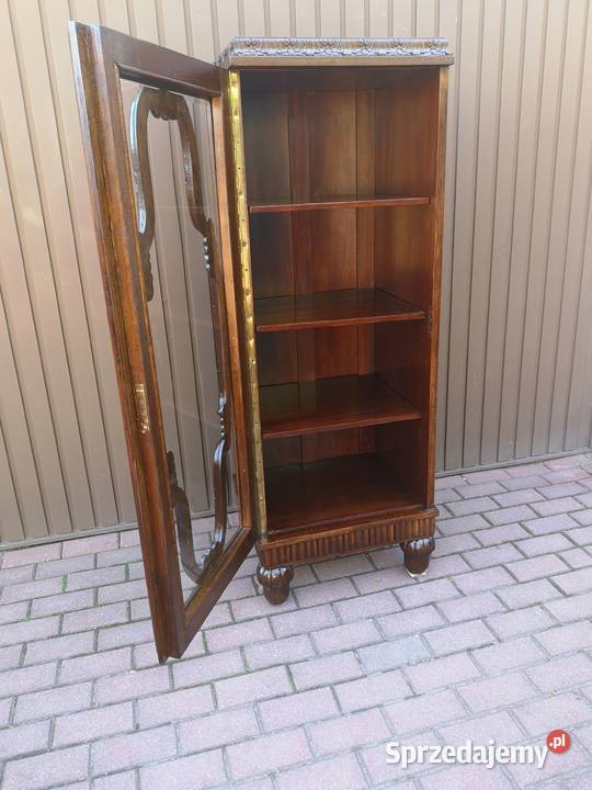 Witryna Biblioteka Słupek Stary Antyk Unikat