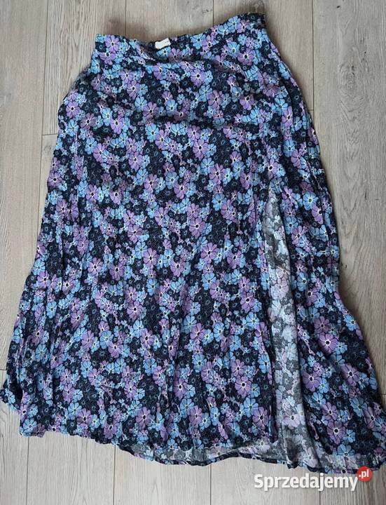 Nowa długa spódnica w kwiaty z rozporkiem 40 42 Spódnice i sukienki Puławy