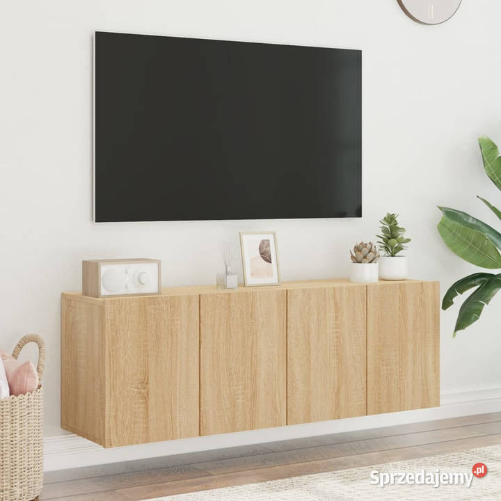 Ścienne szafki TV 2 dąb sonoma 60x30x41 WM836943 Warszawa