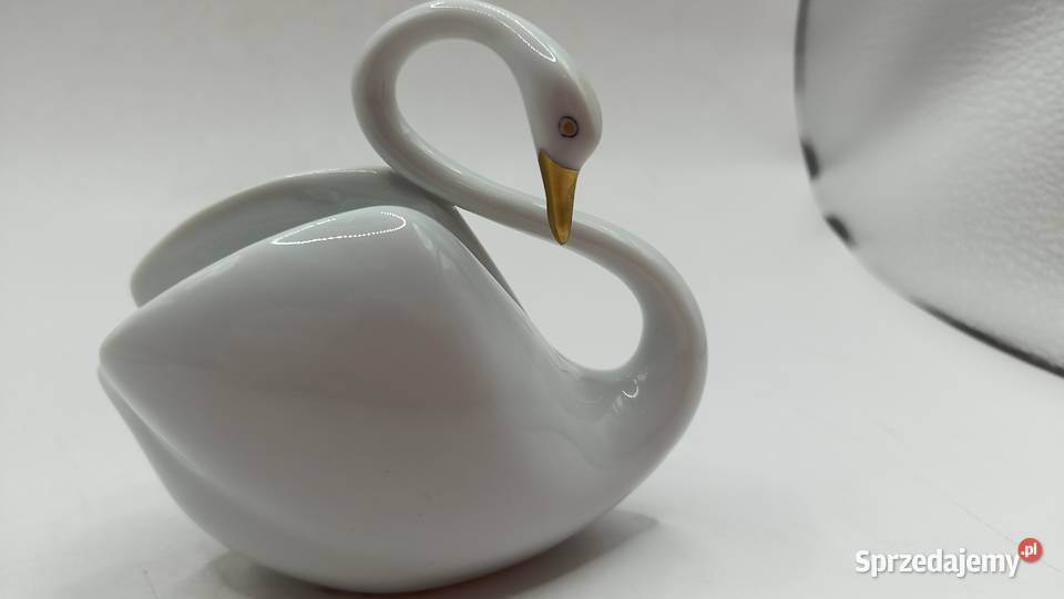 Figurka porcelana łabędź Węgry Zamość