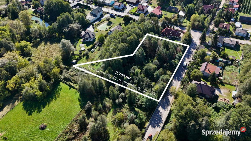 sprzedaży gruntu 2702m2 Wincentów