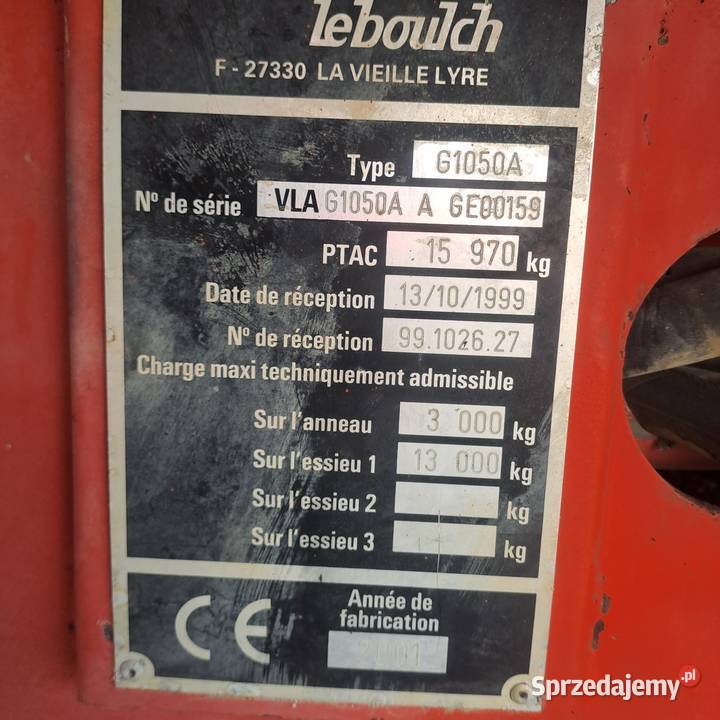 rozrzutnik le buchne 12 ton klapa własną mazowieckie Zbuczyn