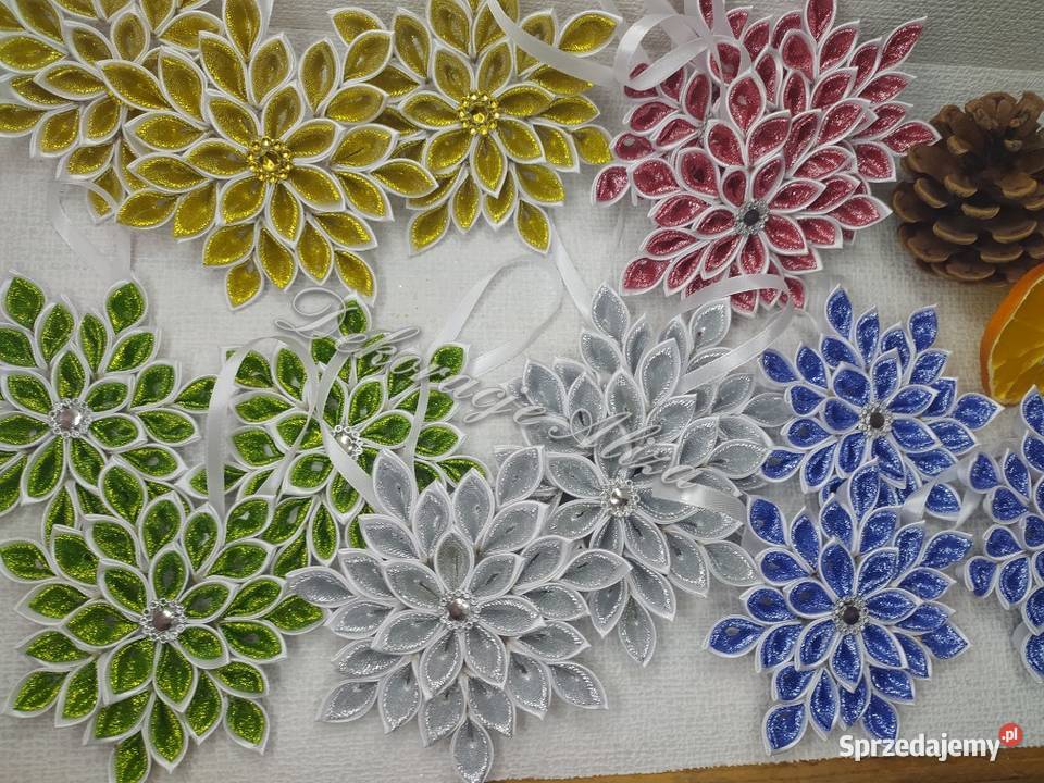 Śnieżynki zawieszki na choinkę dekoracje Boreczek