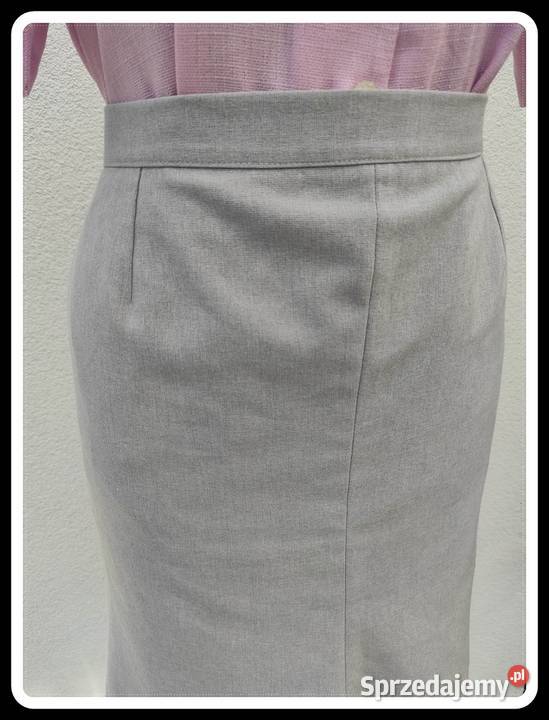 Szara spódnica z podszewką 42 XL elegancka mazowieckie Płock