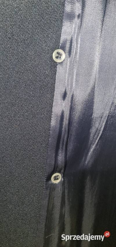 Oficerski płaszcz Vintage PRL Granatowy Vintage Odzież i bielizna męska Katowice