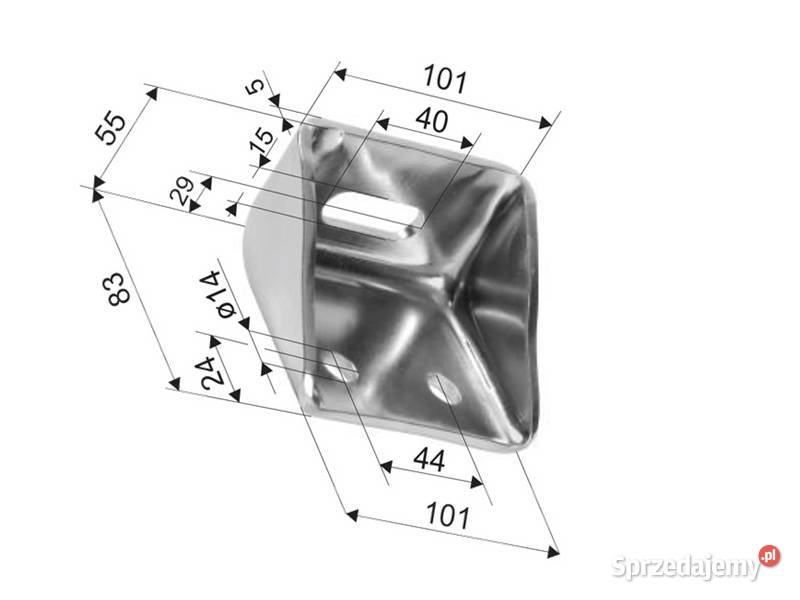 Ucho Uchwyt mocowania ramy do WSPAWANIA Najazd dostawcze Lubanie