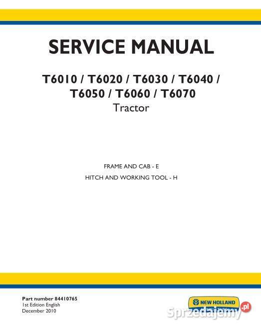 Holland T6060 T6070 instrukcja naprawy Kielce