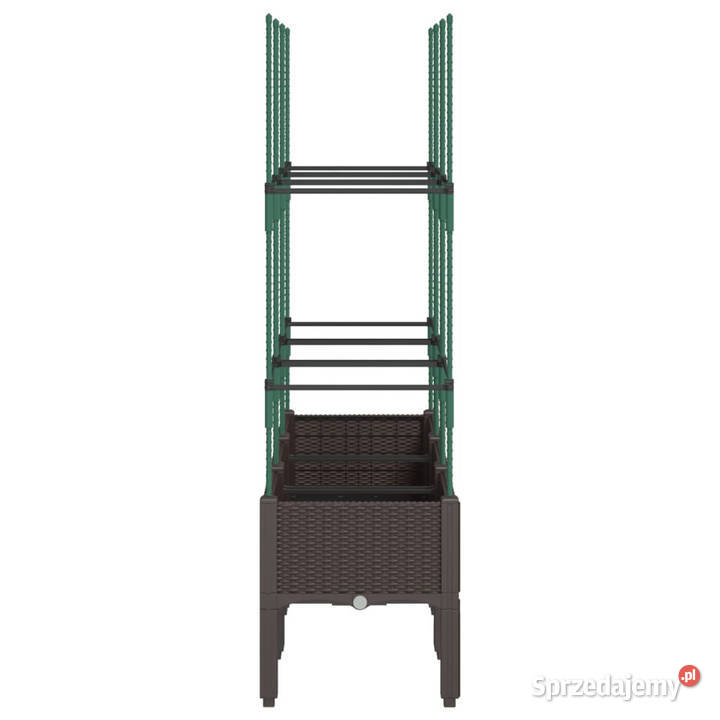 Donica ogrodowa z kratką brązowa 120x40x1425 PP Warszawa