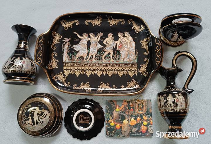 Porcelana grecka Kratimenos zdobiona 24K złotem