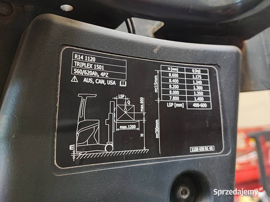 Wózek widłowy el reach truck Linde R1401 triplex Kęty