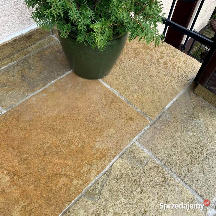 Płytki Wapień Lime Yellow bębnowany i Gdynia