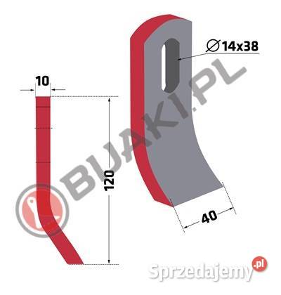 Nóż bijakowy EPO53 63EPO53 408685 408685 do Chmielniki